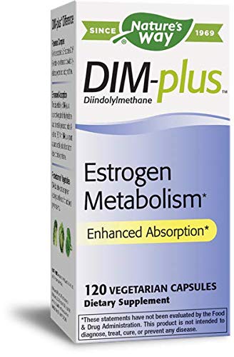 Nature's Way Dim-Plus, Diindolylmethane Vegetarian Capsules, 120-Count (Packaging May Vary), Pack of 2