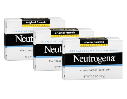 Neutrogena Facial Bar, Original Formula, 3.5 oz (Pack of 3)