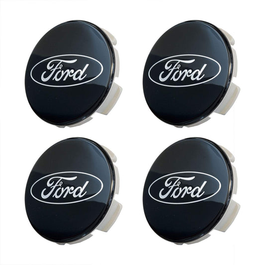 Ford Truck/SUV Black and Chrome Wheel Center Cap Kit for F-150 (4 Center Caps)