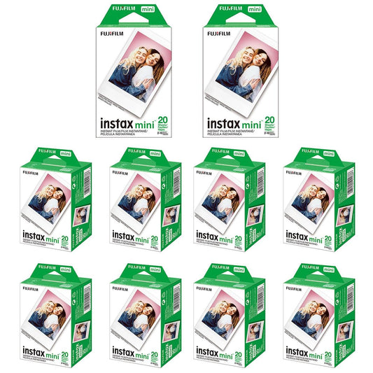 Fujifilm Instax Mini Instant Film (10 Twin Packs, 200 Total Pictures) for Instax Cameras