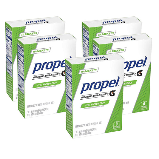 Propel Powder Packets Kiwi Strawberry With Electrolytes, 10 Count (Pack of 5)